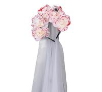 RmKbe Halloween Rose Flower Veil Headband Gothic Corpse Bride Headpiece for Day of the Dead Hair Accessory