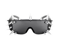 RmKbe Punk Rocker Sunglasses Cool Glasses Spike Steampunk Sunglasses Fashion Novelty Party Dance Glasses for Men Women
