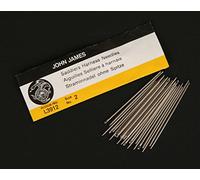 RMLeatherSupply - John James Saddlers Harness Needles (All Sizes) (Pack of 25) Blunt Tip for Leather Sewing … (Size 4 (004))