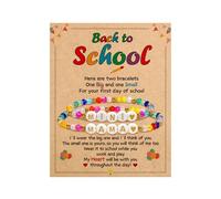 RMMD 2Pcs Back to School Bracelet-Starting School Gift Back to Schools Gifts Mother Daughter Bracelets First Day of Schools Bracelet Girls Bracelets for Daughter Granddaughter and Sister
