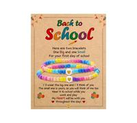 RMMD 2Pcs Back to School Bracelet-Starting School Gift Back to Schools Gifts Mother Daughter Bracelets First Day of Schools Bracelet Girls Bracelets for Daughter Granddaughter and Sister