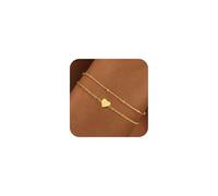 RMMD Gold Bracelet for Women Girls - Layered 18K Gold Plated Letter U Heart Initial Bracelet Charm Bracelet Gold Jewellery Jewelry for Women Birthday Christmas Valentines Day Gifts for Her