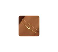 RMMD Gold Bracelets for Women - 18K Gold Plated Initial D Beaded Bracelets Personalized Layered Adjustable Charm Initial Bracelet Birthday Gifts for Women Teen Girls Jewellery