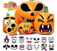 RMMD Halloween Pumpkin Stickers, Halloween Crafts for Kids 30 PCS Classic Make Your Own Halloween Pumpkin Face Stickers for Toddler Kids Arts Crafts