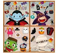 RMMD Halloween Window Stickers - 10 Sheet Halloween Window Decorations Cute Window Clings for Kids Hallowe'en Windows Stickers for Glass Hallowe'en Windows Decals Decorations Party Favors Supplies
