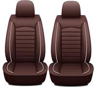 RMPKF 2Pcs Car Seat Covers for Hyundai Equus Genesis Kona, PU Leather Seat Cushion Protectors Waterproof Interior Accessories,D/Brown