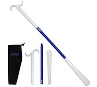 RMS 35.5 Inch Extra Long Shoe Horn Dressing Stick Aid Helper with Travel Bag