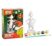 RMS Grinch Figure Painting Kit - Kids Christmas Art & Craft Set - Includes 6 Paints & Paintbrush