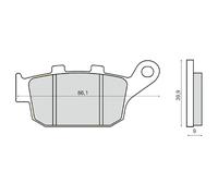 Rms Honda Cbr 650f 225103323 Sintered Brake Pads