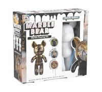 RMS International Craft Hub Marble Bear Series 1 Creative Marble Pouring Kit Design/Paint Your Own Bear Childrens Kids Art & Craft 8+ Years (Metallic Edition)