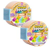 RMS International Crazy Fun Mystery Squishy Dumpling 2 Pack, Colour Changing Edition, 10cm Dumpling Squishy That Changes Colour When Squeezed, 7 to Collect, Find the Rare Blue Glitter One, Age 3+