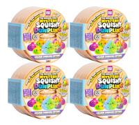 RMS International Crazy Fun Mystery Squishy Dumpling 4 Pack, Colour Changing Edition, 10cm Dumpling Squishy That Changes Colour When Squeezed, 7 to Collect, Find the Rare Blue Glitter One, Age 3+
