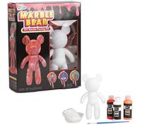 RMS International Grafix Marble Bear Creative DIY Marble Pouring Kit Design/Paint Your Own Bear Childrens Kids Art & Craft 6+ Years (Pink)