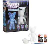 RMS International Grafix Marble Bear Creative DIY Marble Pouring Kit Design/Paint Your Own Bear Childrens Kids Art & Craft 6+ Years (Blue)