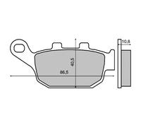 Rms Peugeot Sv 250cc 225102613 Sintered Brake Pads