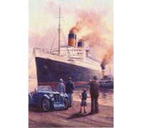 RMS Queen Mary Passenger Ocean Liner Cruise ship Nostalgic Birthday Card