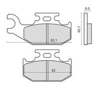 Rms Suzuki Kingquad 700cc 225102893 Sintered Brake Pads
