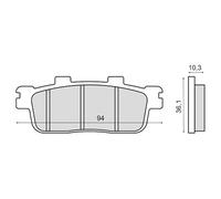 Rms Sym Hd 125cc 225103230 Organic Brake Pads