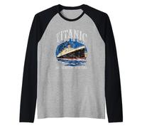 RMS Titanic 1912 - Iconic Ship Cruise Southampton New York Raglan Baseball Tee