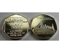 RMS TITANIC SINKS 1913 Silver Commemorative Coin 20TH CENTURY NEWS 'THE CENTURION' SERIES Albums/50p Coin Hunt Collectors