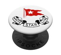 RMS Titanic White Star Line - Red Flag Star Logo PopSockets Adhesive PopGrip