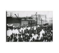 RMS TITANIC Workers Leaving Wolff Shipbuilders Poster Bedroom Canvas Decor Print Wall Art Office Room Aesthetic Decor Gift Unframe 12x18inch(30x45cm)