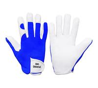 RMS Universal Ladies/Mens Leather Gardening Gloves Thorn Proof Garden work gloves - DIY Maintenance Glove, Breathable, Cut Protection, Household Gloves (Blue, Large)