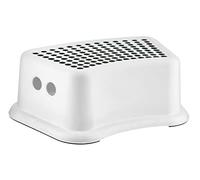 RMTL Sturdy Step Stool for Bathroom, Practical Non-Slip Toilet Step for Kids, Multiuse Booster Step, Toddler Potty Training (Black/White)