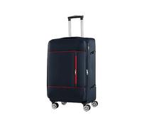 RMW Cabin 20" Carry On Suitcase Soft Shell Expandable 3 Digit Combination Lock Trolley Aluminium Alloy Telescopic Handle 4 Dual Spinner Wheels Suitcases Lightweight (Navy)