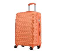 RMW Large Suitcase Luggage Hard Shell 28 Inch | Aluminum Telescopic Handle | 3 Digit Combination Lock | 4 Dual Spinner Wheels | Lightweight Durable Suitcases Check in Trolley (Cosmic Orange)