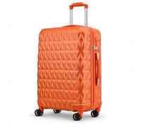 RMW Suitcase Hard Shell | Trolley Suitcases | 3 Digit Combination Lock| 4 Dual Spinner Wheels | Lightweight | Hold Check in Luggage | Aluminum Telescopic Handle (Cosmic Orange, 28 inch)