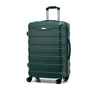 RMW Suitcase Large Medium Cabin Size | Hard Shell | Lightweight | 4 Dual Spinner Wheels | Trolley Luggage Suitcase | Hold Check in Luggage | TSA Combination Lock (Dark Green, Large 28")