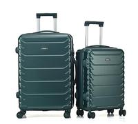RMW Suitcase Luggage Set - Lightweight & Durable Suitcases Trolley- Check-In & Carry-On 3-Digit Combination Lock, Aluminum Telescopic Handle, 4 Dual Spinner Wheels (DARK GREEN, MEDIUM 24" + LARGE 28")