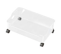 RMWHGDUL Storage Box for Books Under The Desk, Organizer, Rolling File Organizer for Books, Milk