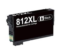 RMXGZQ 812XL with Upgrade chip Ink Cartridge Compatible with 812 T812 XL Ink to use Pro WF-7820 WF-7840 WF-7310 EC-C7000 Printer(1 BK)