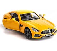 RMZ City 1/36 Scale AMG GT Car Model, Zinc Alloy Die-Cast Pull Back Vehicles Kid Toys for Boy Girl Gift (Yellow)