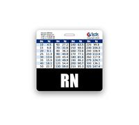 RN Badge Buddy Horizontal w/ Height & Weight Conversion Charts (Black)