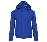 ØRN Mens Bomber Jacket - Hooded Workwear with Insulated Fleece Lining, Water Resistant, Machine Washable, Fulmar 4300 - Royal, 4XL