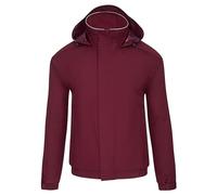 ØRN Mens Bomber Jacket - Hooded Workwear with Insulated Fleece Lining, Water Resistant, Machine Washable, Fulmar 4300 - Burgundy, X-Small