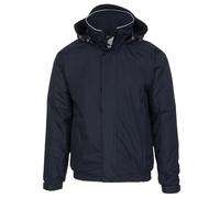 ØRN Mens Bomber Jacket - Hooded Workwear with Insulated Fleece Lining, Water Resistant, Machine Washable, Fulmar 4300 - Black, 5XL