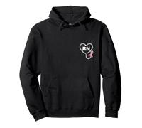 RN Nurse Breast Cancer Awareness Shirt, Pink RN Nurse logo Pullover Hoodie