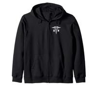 Rn Nurse Caduceus Medical Symbol Nursing Logo Zip Hoodie