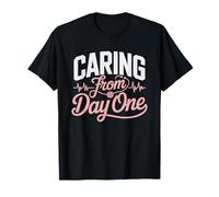 Rn Nursing School Graduation Stethoscope Heart Badge T-Shirt