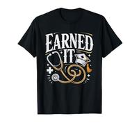 Rn Nursing School Graduation Stethoscope Heartbeat Graphic T-Shirt