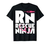 RN Rescue Ninja Funny Nursing Healthcare Registered Nurse T-Shirt