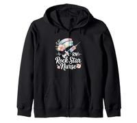 RN Rock Star Nurse Zip Hoodie