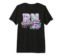 RN Tropical Flowers Registered Nurse Aloha Summer Girl Vibes Premium T-Shirt