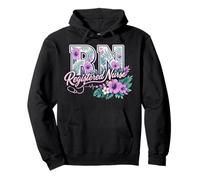 RN Tropical Flowers Registered Nurse Aloha Summer Girl Vibes Pullover Hoodie