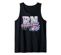 RN Tropical Flowers Registered Nurse Aloha Summer Girl Vibes Tank Top