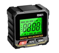 RN01 Digital Angle Meter, Electronic Level with Backlit LCD, ABS Material, ±0.3° Accuracy, 0.05° Resolution, Magnetic Base for Woodworking and for Surface Measurement